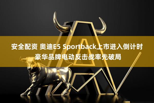 安全配资 奥迪E5 Sportback上市进入倒计时 豪华品牌电动反击战率先破局