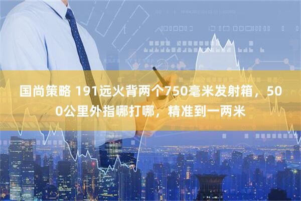 国尚策略 191远火背两个750毫米发射箱，500公里外指哪打哪，精准到一两米