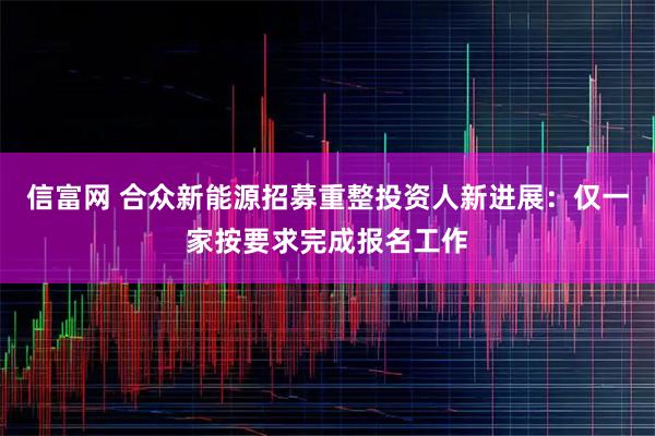 信富网 合众新能源招募重整投资人新进展：仅一家按要求完成报名工作