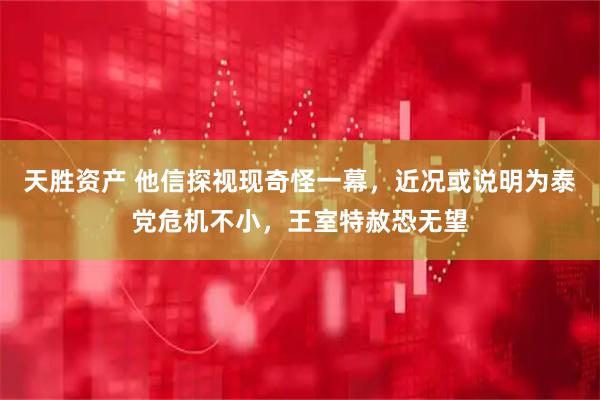 天胜资产 他信探视现奇怪一幕，近况或说明为泰党危机不小，王室特赦恐无望